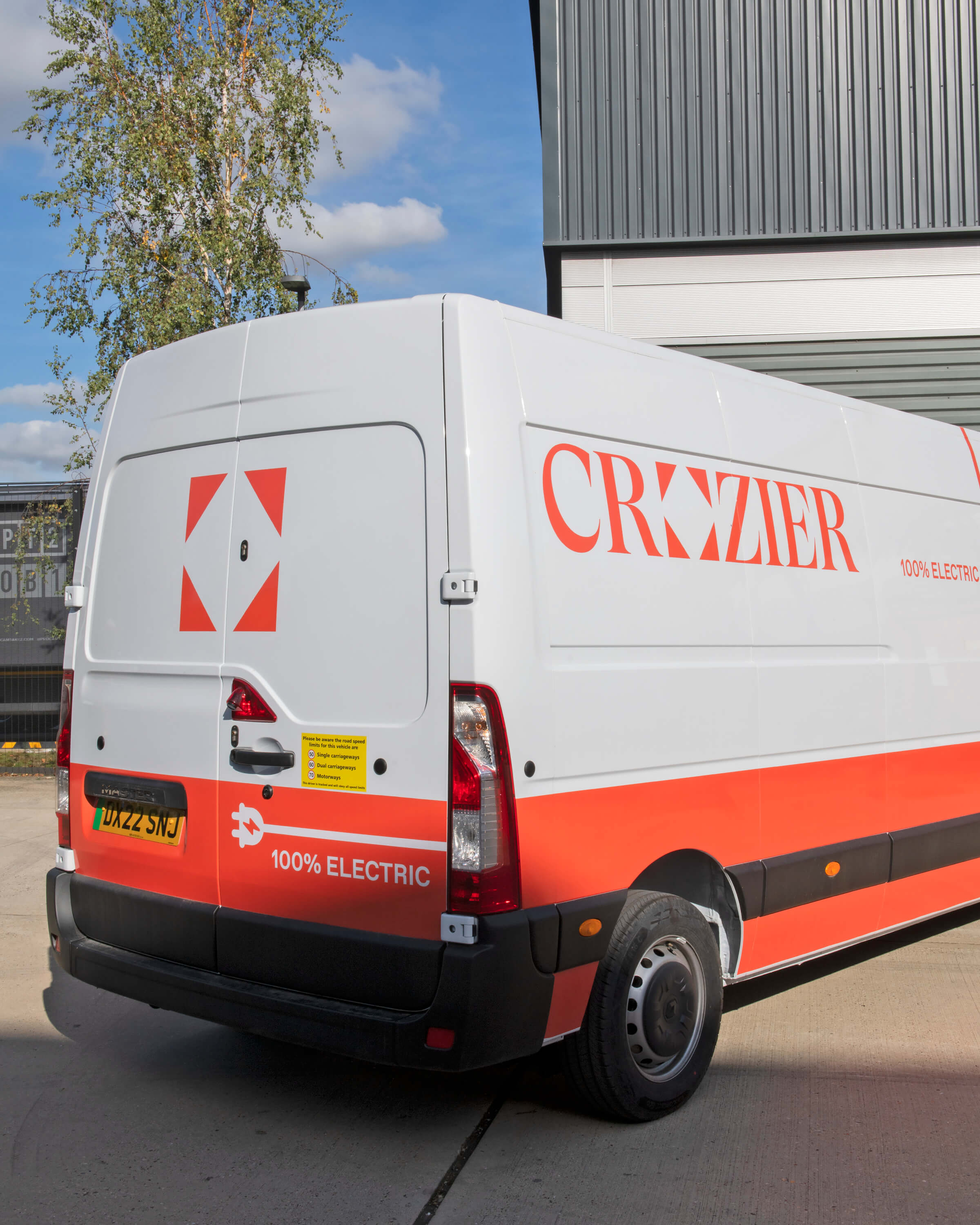 100 percent of Crozier's transport vehicles in the UK are electric 