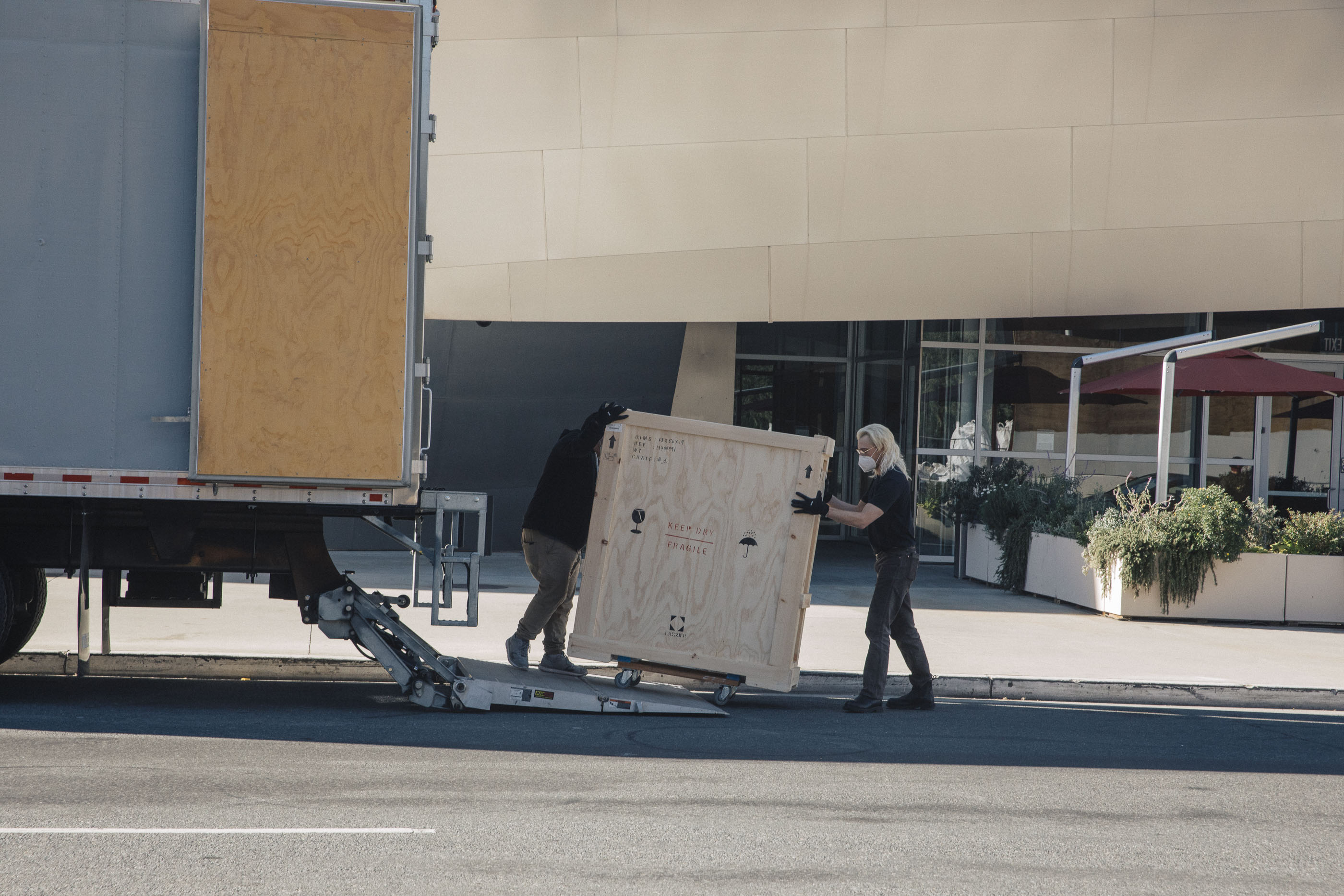 Couriers make sure that valuable pieces of art stay safe during transport