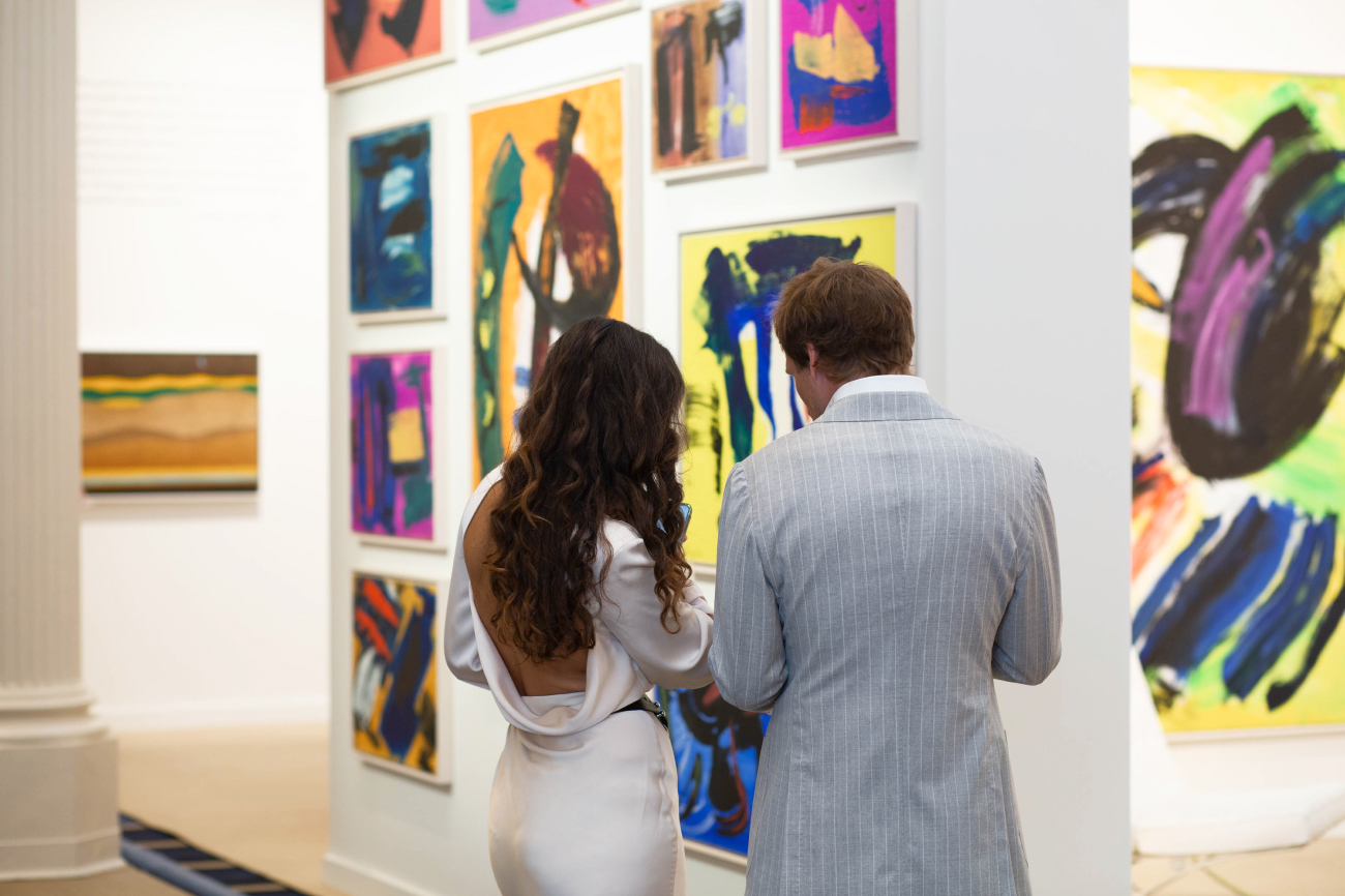 Guests admiring the 20th Century Art Fair by Independent, one of Crozier's long-time partners