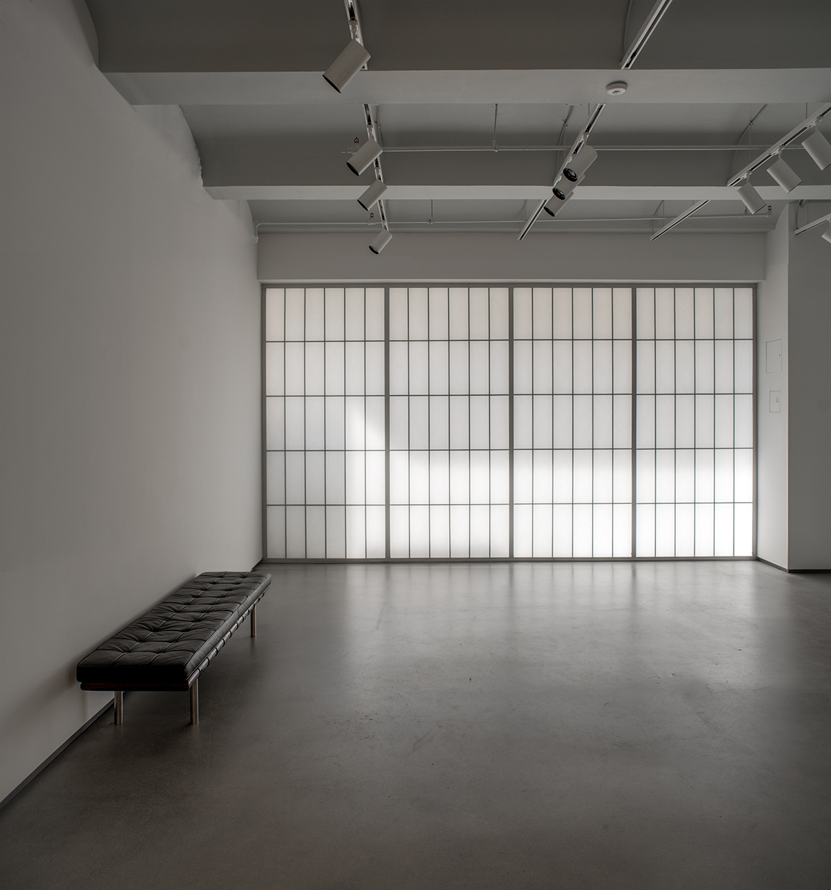 A 363-square-foot viewing room in Chelsea, NYC with a Kalwall wall system that invokes natural lighting